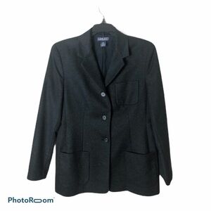 Lands End Vintage Wool Cashmere Coat 6P